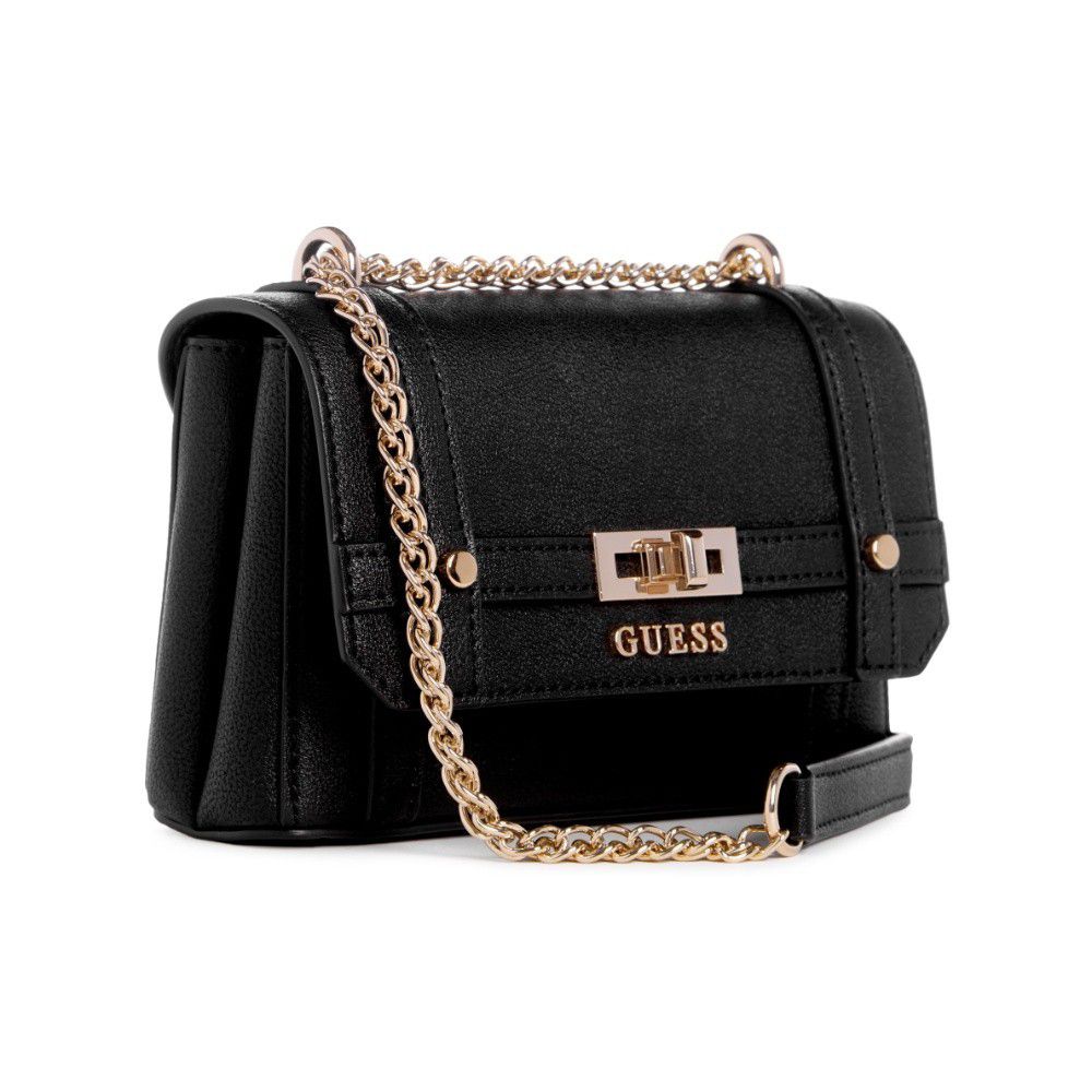 GUESS กระเป๋าสะพายสะพายไหล่ รุ่น BG886278 EMILEE MINI CONVERTIBLE XBODY FLAP สีดำ